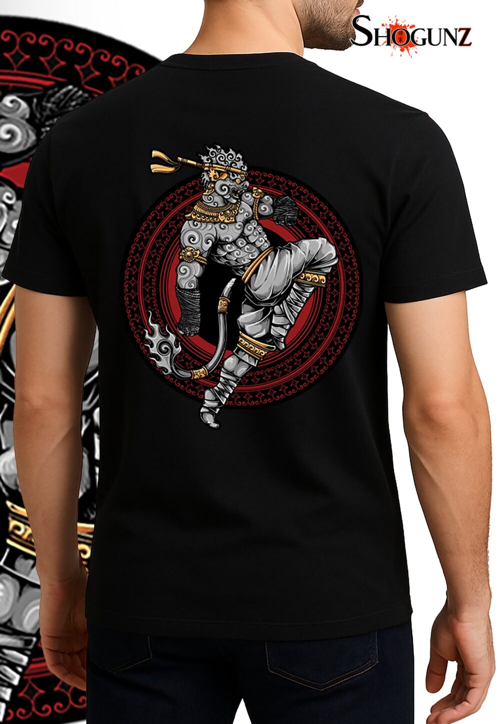 MONKEY WARRIOR Back BLack Monkey Warrior